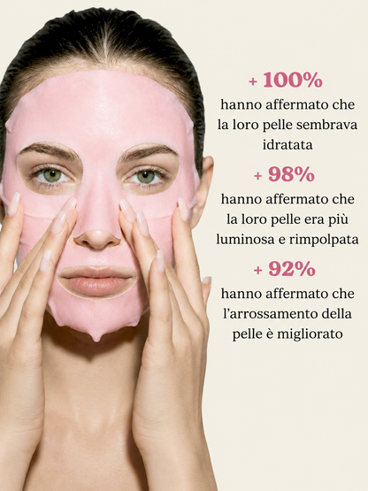 Maschera di collagene pink - con PDRN di Salmone DNA Idratazione e Rassodamento della Pelle Skincare Coreana
