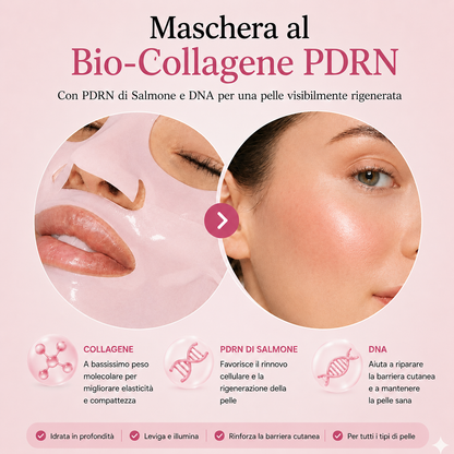 Maschera di collagene pink - con PDRN di Salmone DNA Idratazione e Rassodamento della Pelle Skincare Coreana