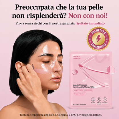 Maschera di collagene pink - con PDRN di Salmone DNA Idratazione e Rassodamento della Pelle Skincare Coreana