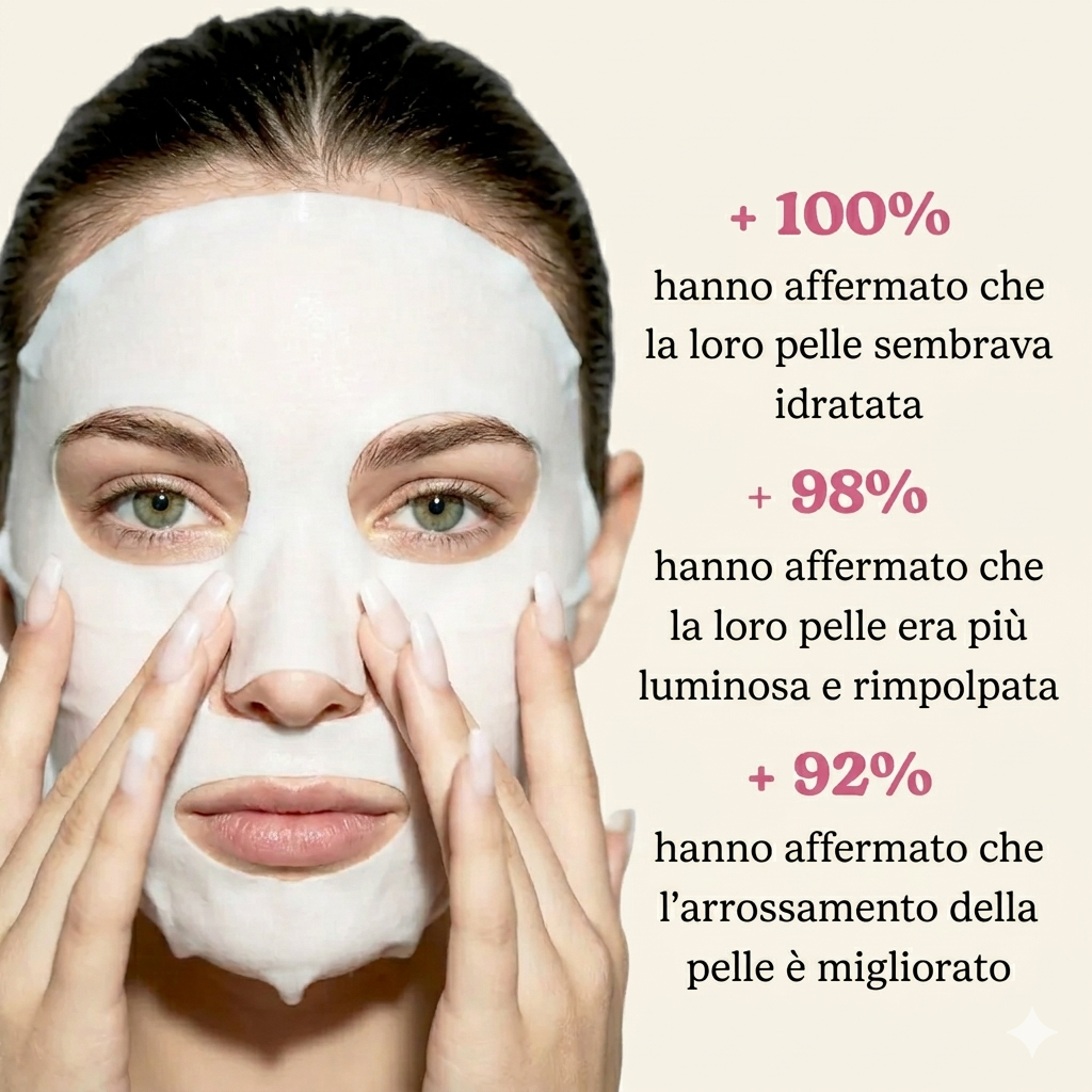 Maschera di collagene pink - con PDRN di Salmone DNA Idratazione e Rassodamento della Pelle Skincare Coreana
