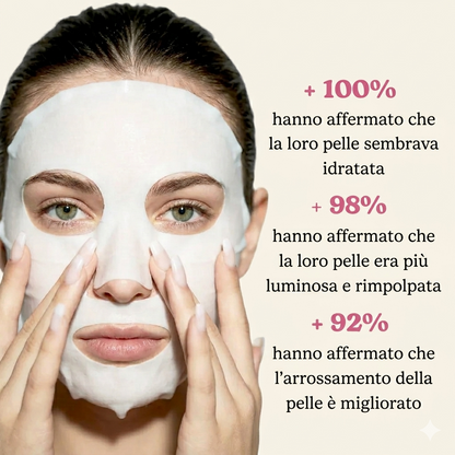 Maschera di collagene pink - con PDRN di Salmone DNA Idratazione e Rassodamento della Pelle Skincare Coreana