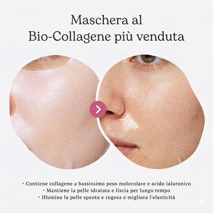Maschera di collagene pink - con PDRN di Salmone DNA Idratazione e Rassodamento della Pelle Skincare Coreana