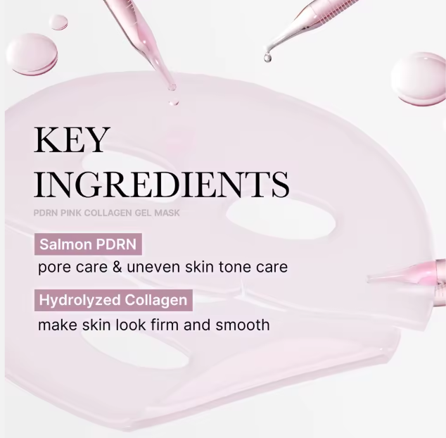 Maschera di collagene pink - con PDRN di Salmone DNA Idratazione e Rassodamento della Pelle Skincare Coreana